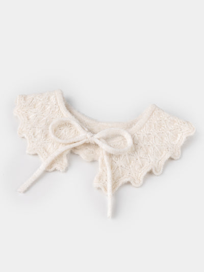Soft Ballerina Patterned Frill Knitted Collar - Minga London