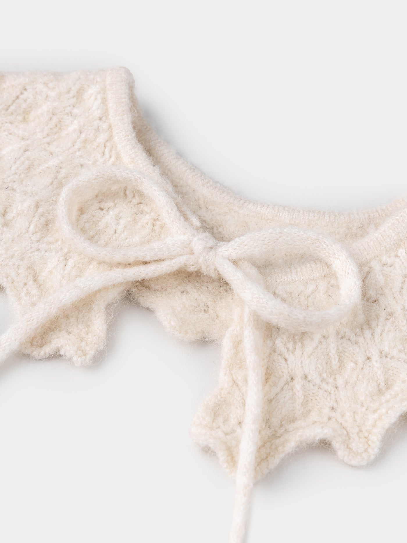 Soft Ballerina Patterned Frill Knitted Collar - Minga London