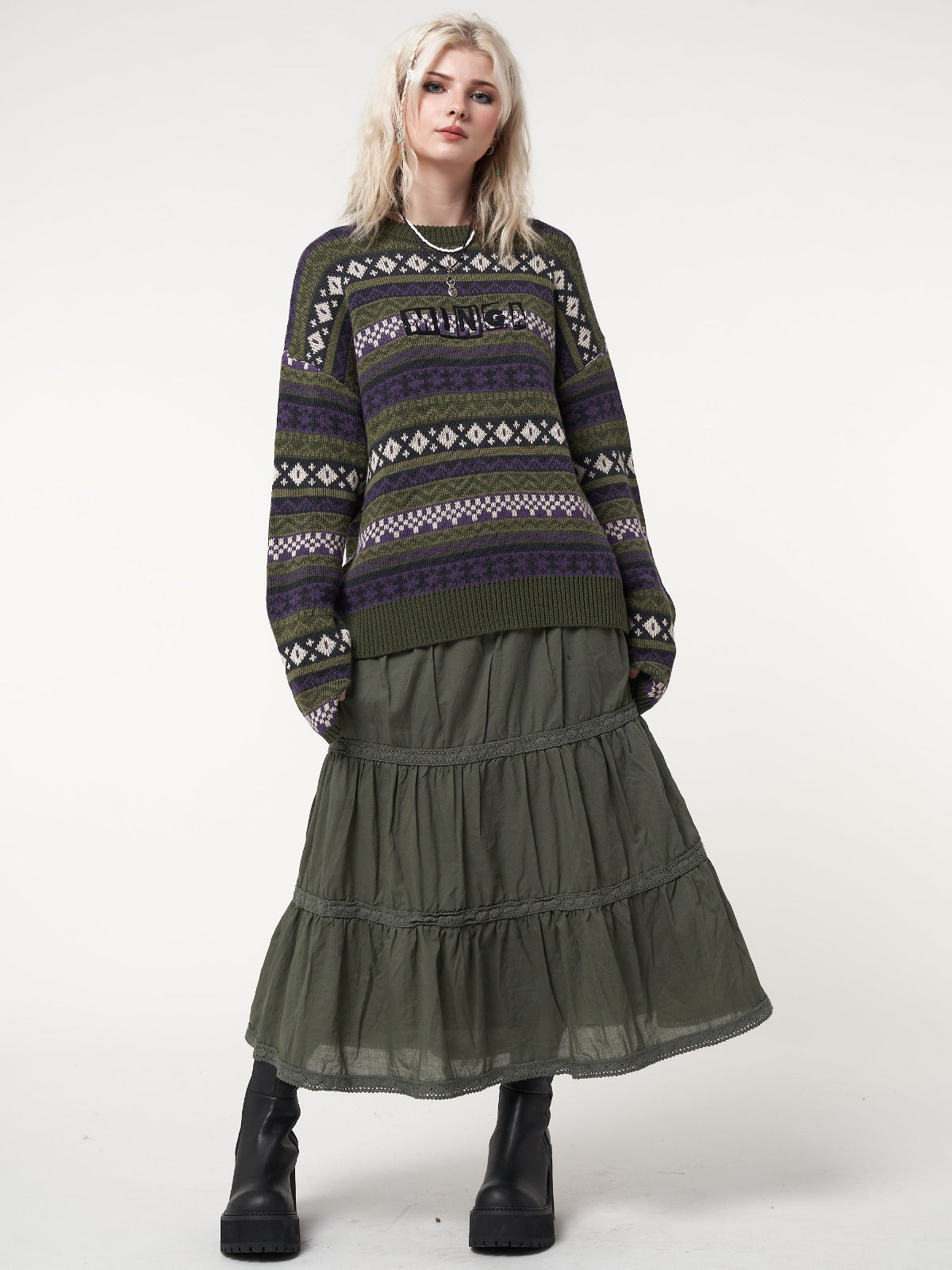 Aspen Jacquard Knit Jumper - Minga London