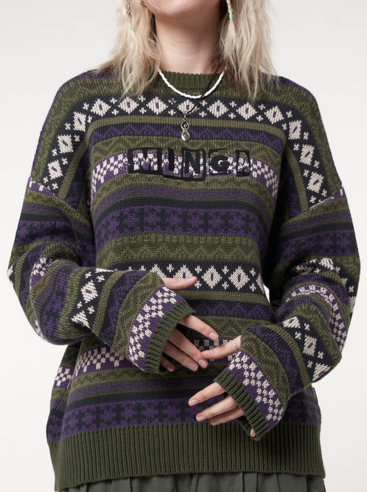 Aspen Jacquard Knit Jumper - Minga London