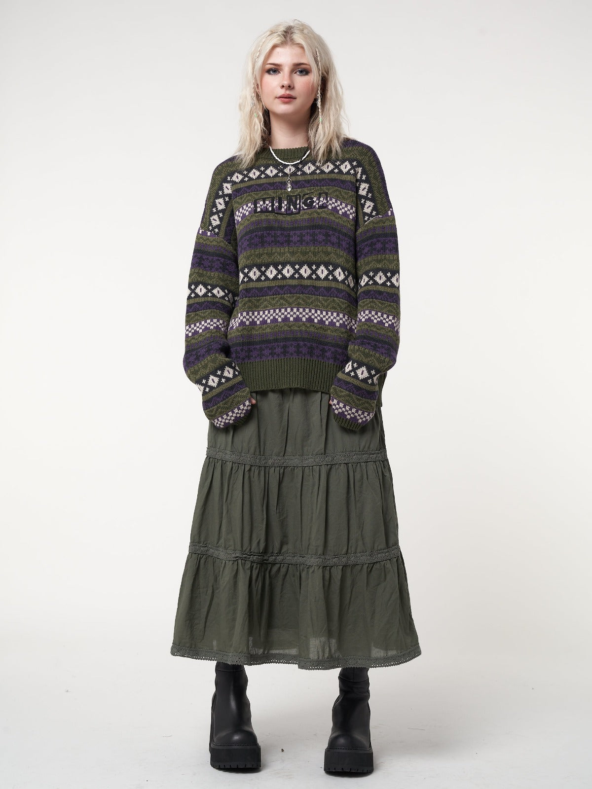 Aspen Jacquard Knit Jumper - Minga London