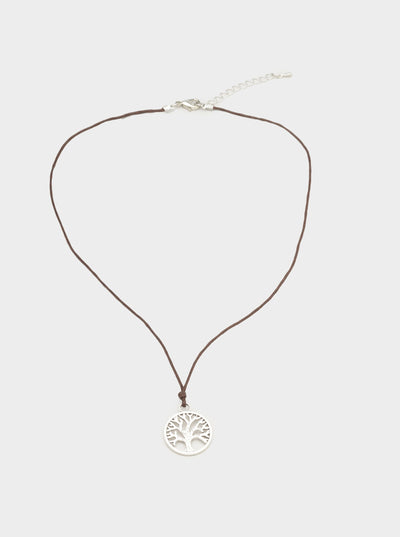 Necklace in cord chain with tree of life pendant