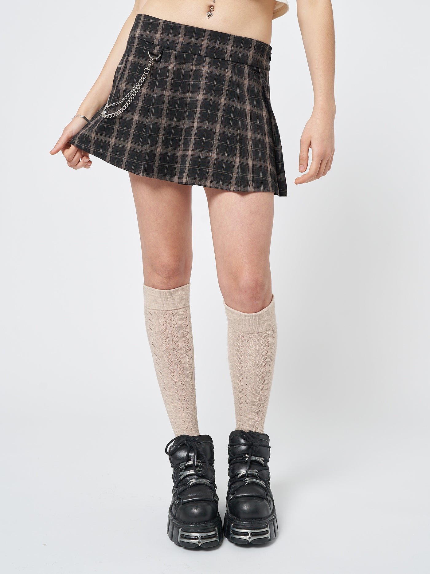 Cheer Plaid Mini Skirt - Minga London