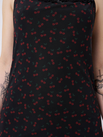 Cherry Cola Mesh Maxi Dress - Minga London