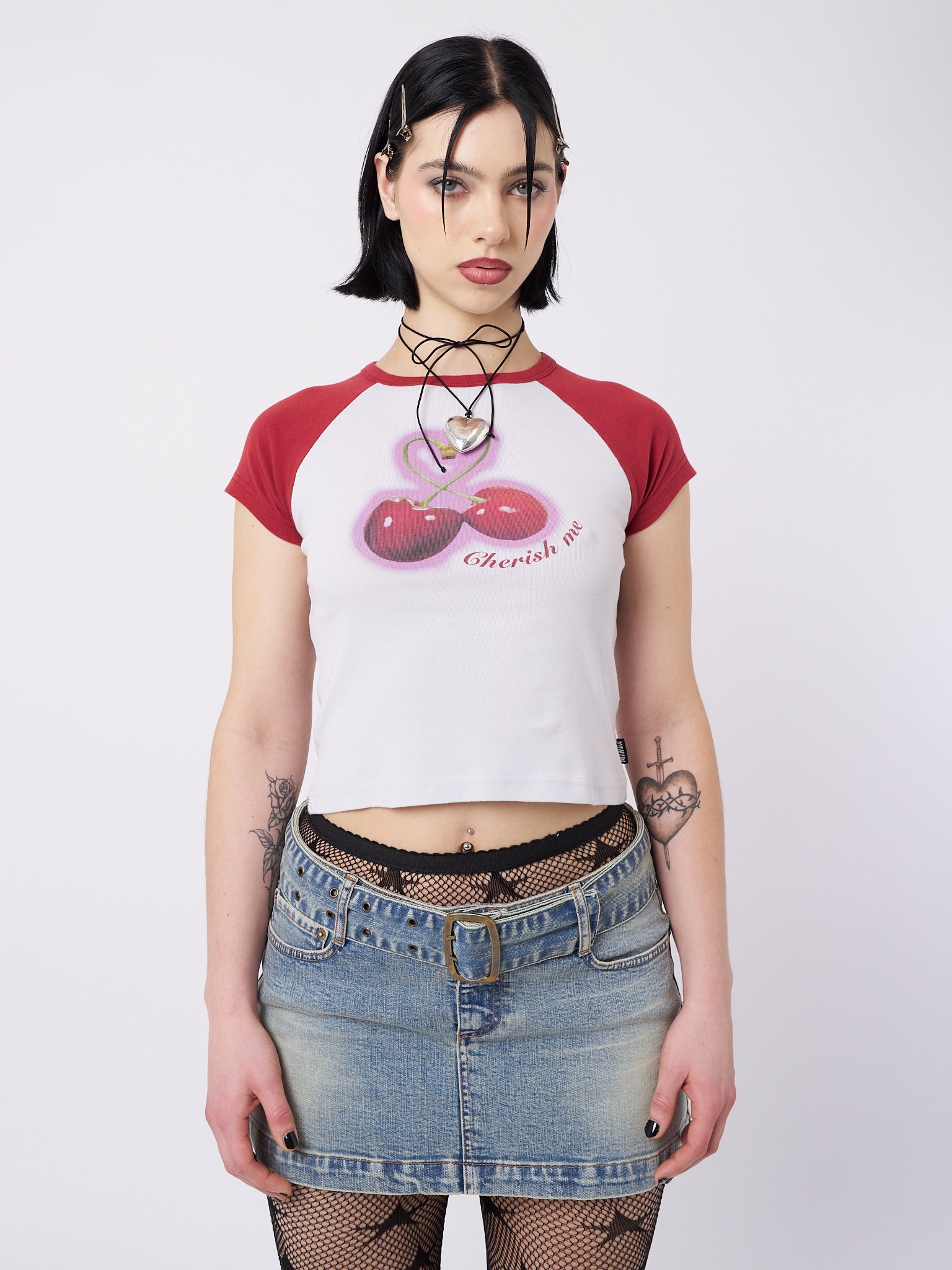 Cherry Pop! Raglan Baby Tee - Minga London