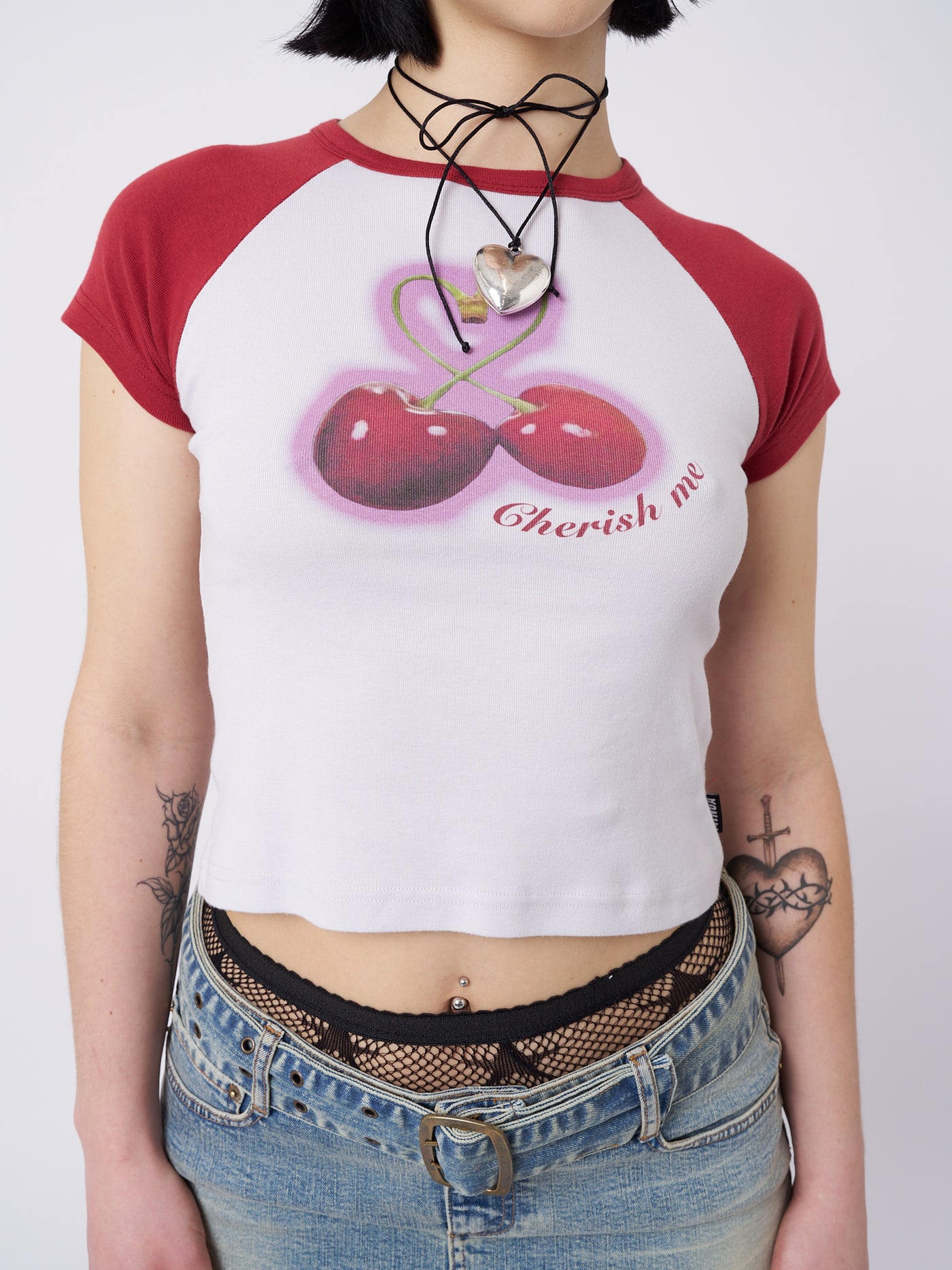 Cherry Pop! Raglan Baby Tee - Minga London