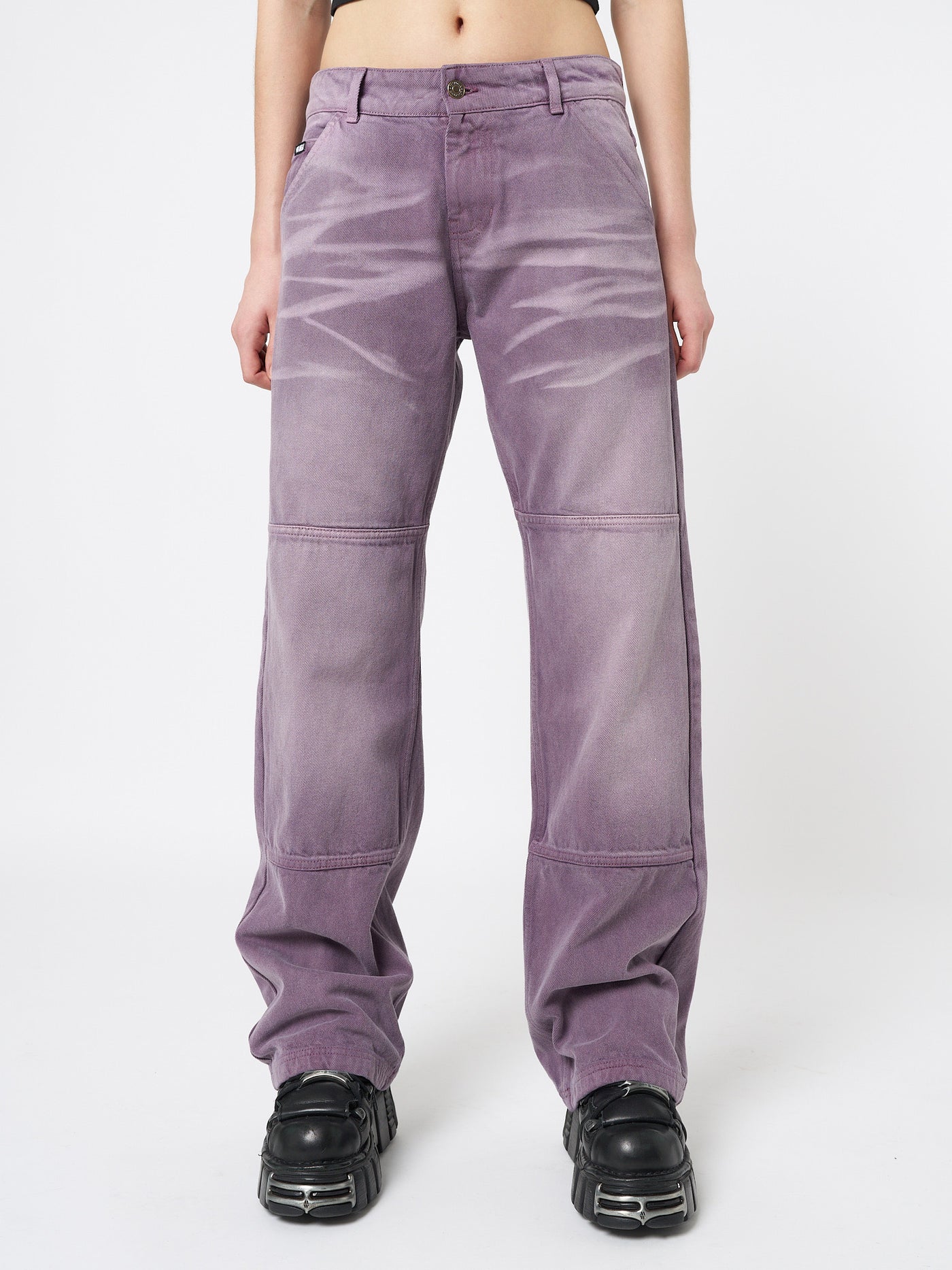 Cora Washed Mauve Straight Jeans - Minga London