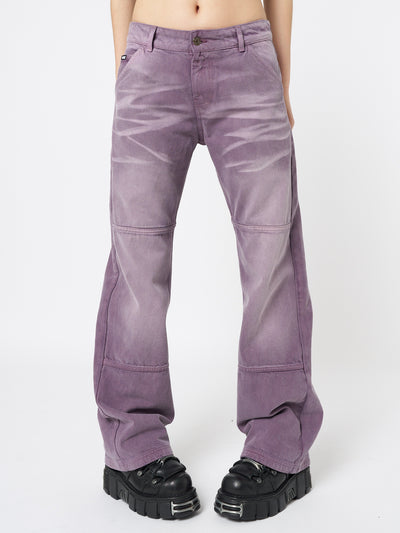 Cora Washed Mauve Straight Jeans - Minga London