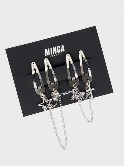 Cyber Angel Hair Clips Set - Minga London