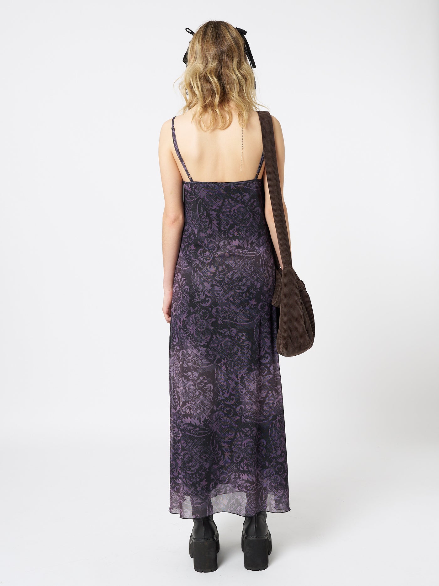 Dark Renaissance Mesh Maxi Dress - Minga London