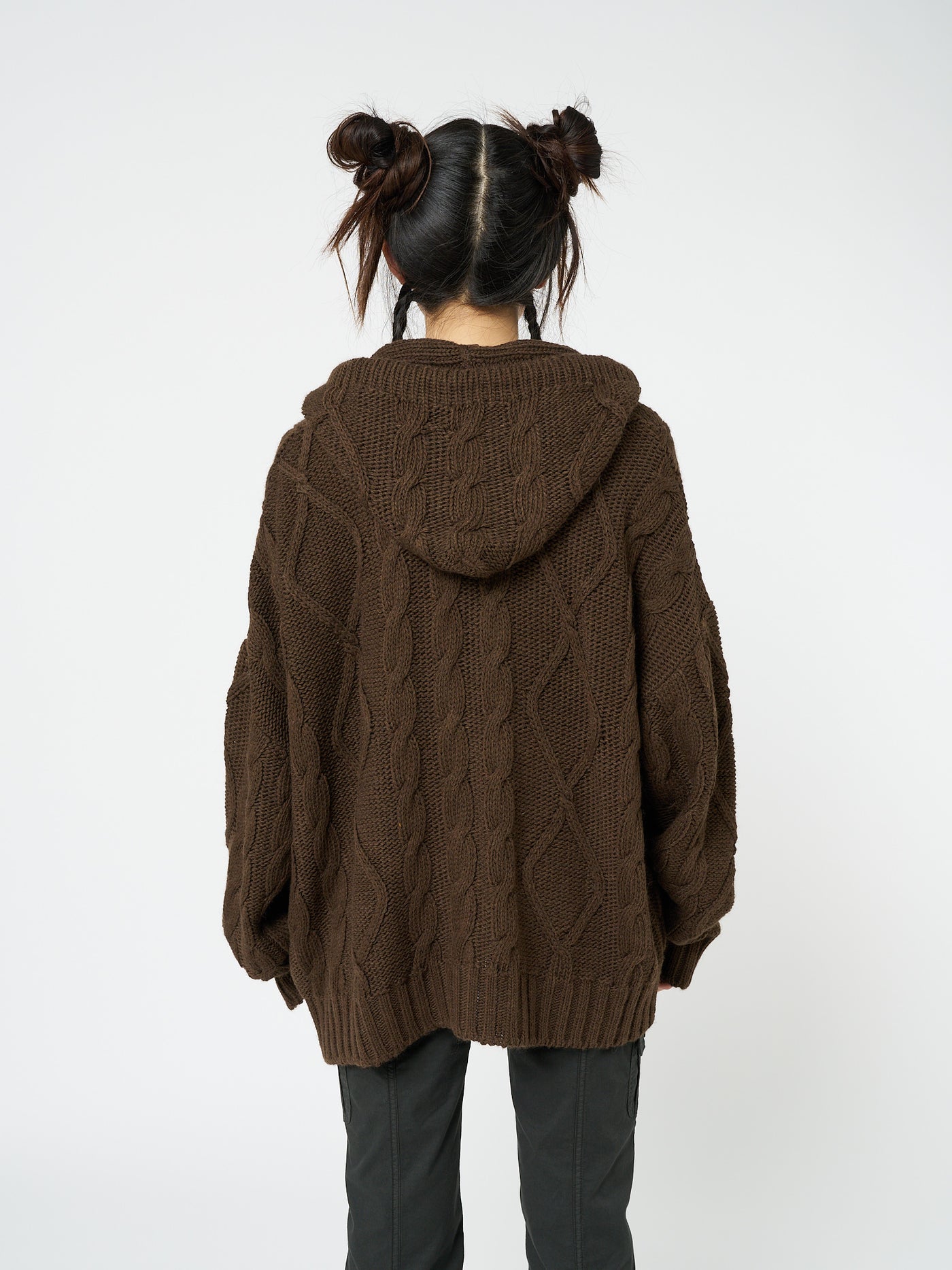 Eli Brown Zip Up Cable Knit Cardigan - Minga London