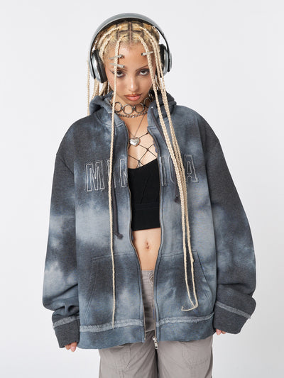 Minga Tie Dye Zip Up Hoodie - Minga London