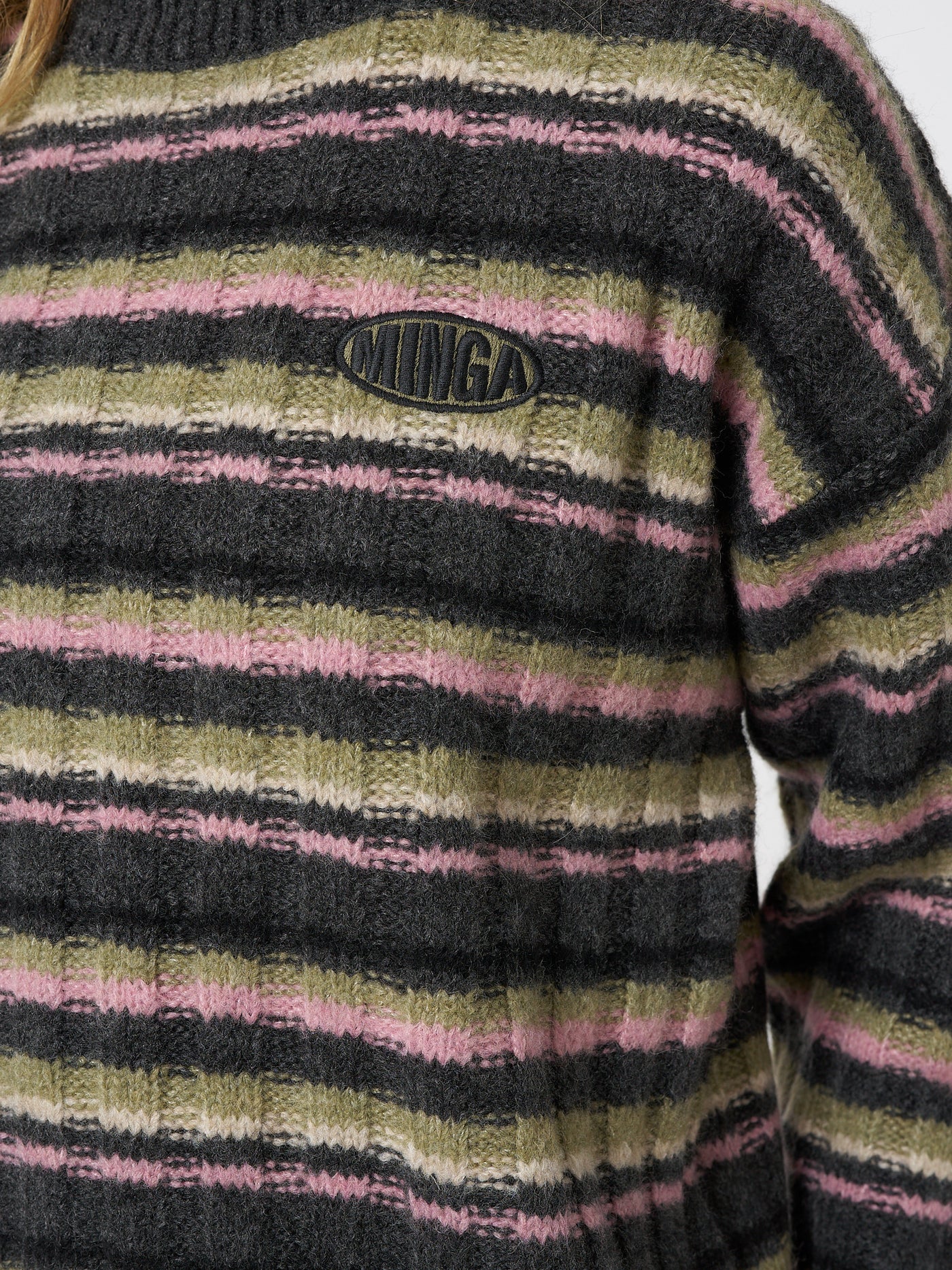 Evelyn Striped Knit Sweater - Minga London