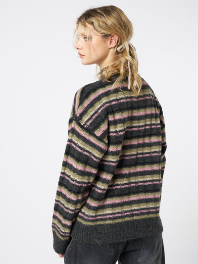 Evelyn Striped Knit Sweater - Minga London