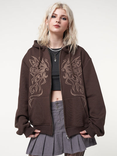 Fairy Wings Zip Up Hoodie - Minga London