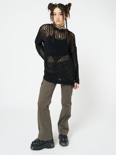 Heart Stopper Open Knit Jumper - Minga London