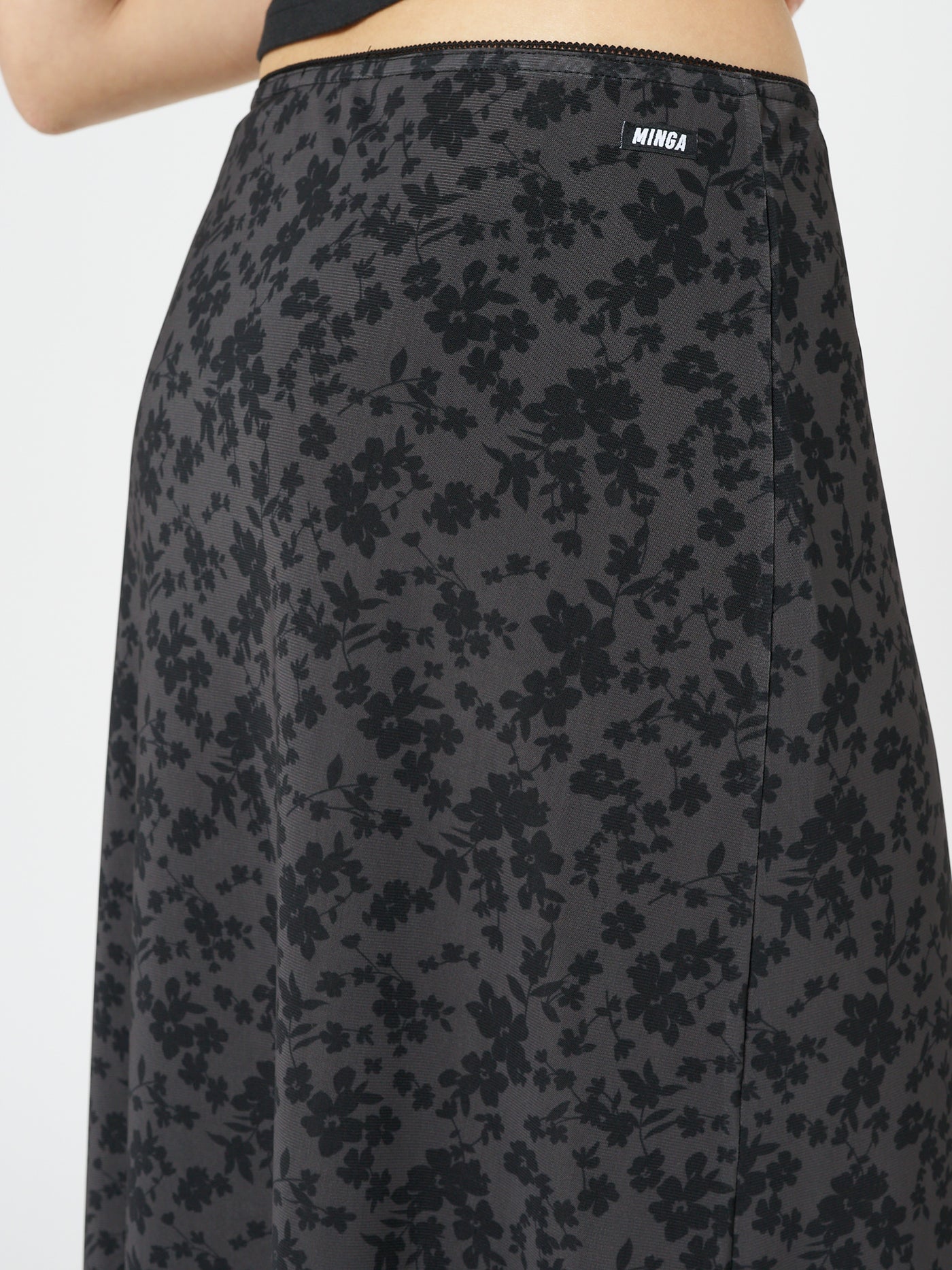 Hydra Floral Print Midi Skirt - Minga London