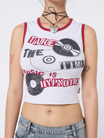 Hypnotic Graphic Print Vest Top - Minga London