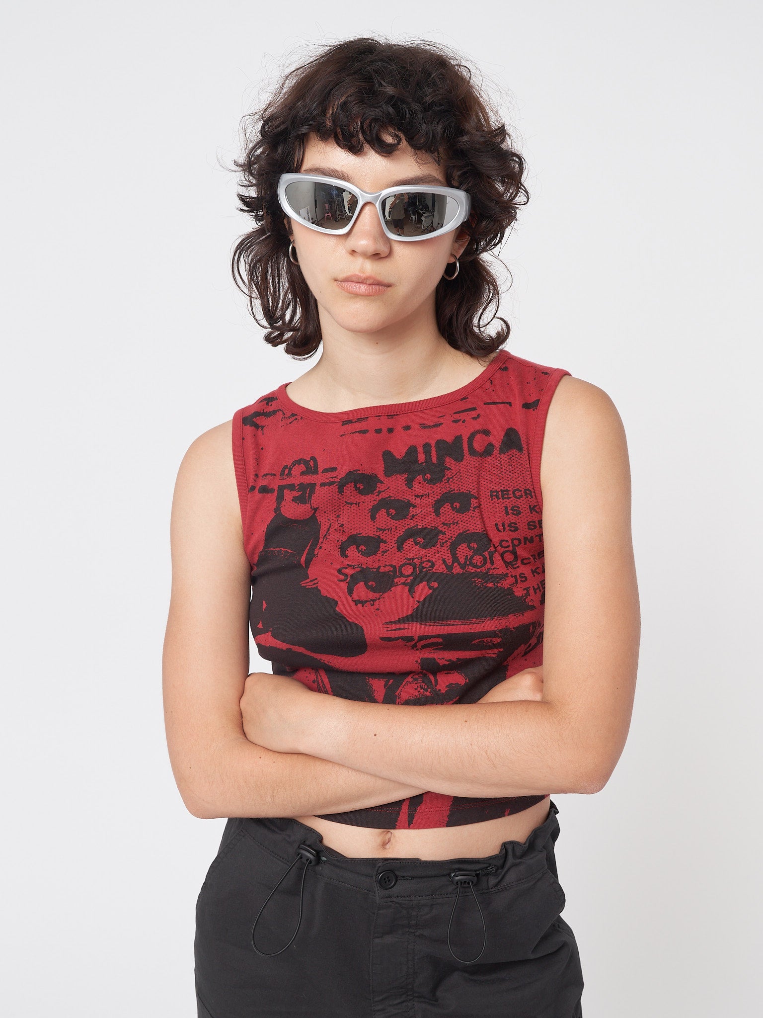 Power Red Graphic Vest Top - Minga London