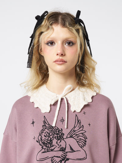 Soft Ballerina Patterned Frill Knitted Collar - Minga London