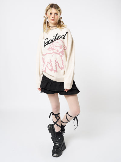 Spoiled Sheep Graphic Knitted Sweater - Minga London