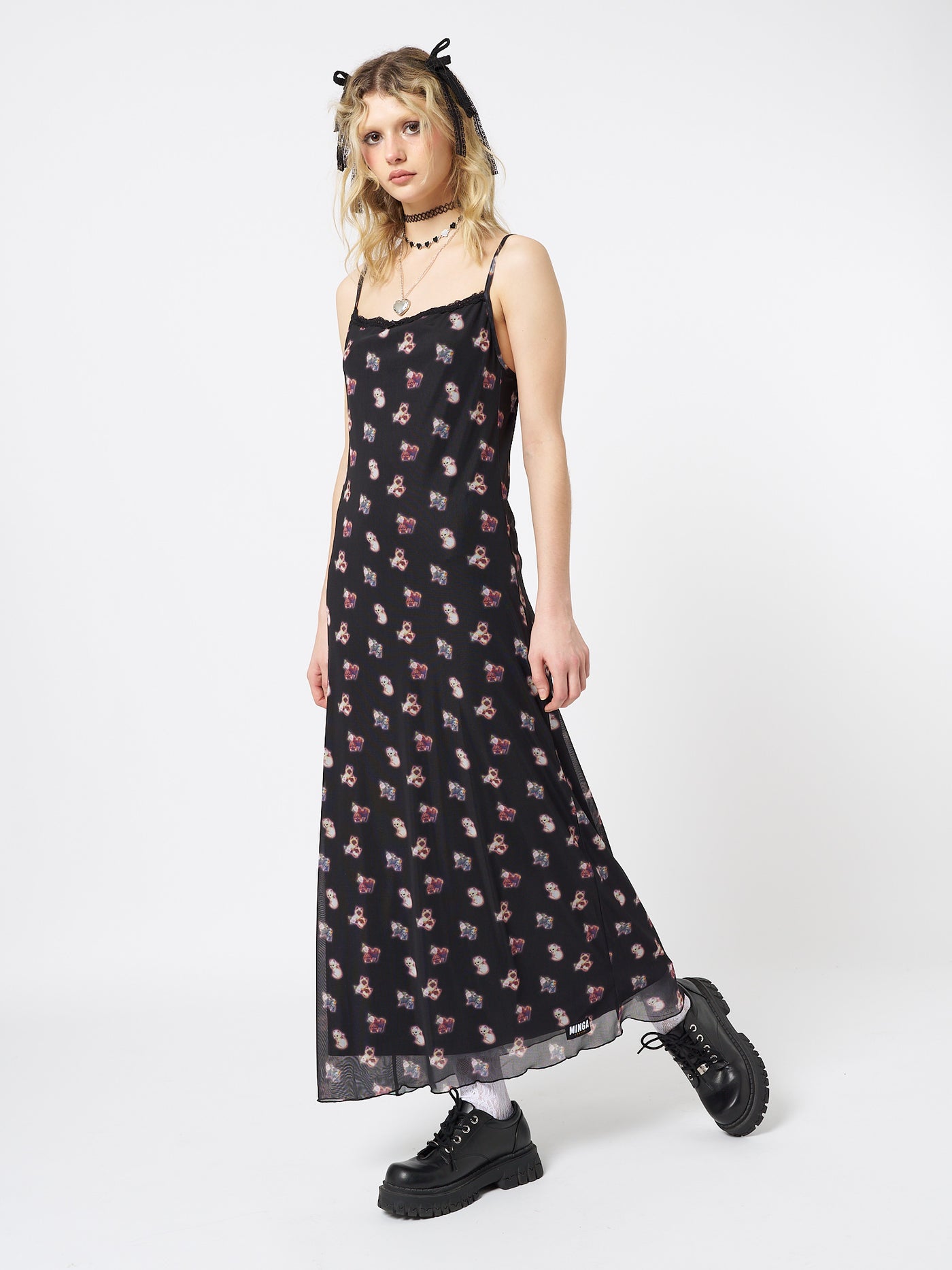 That Cat Girl Mesh Maxi Dress - Minga London