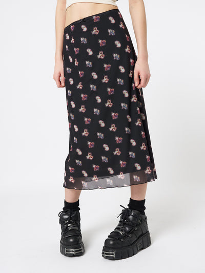 That Cat Girl Midi Mesh Skirt - Minga London