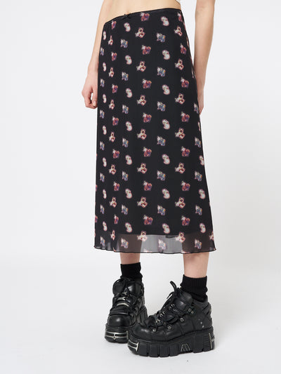 That Cat Girl Midi Mesh Skirt - Minga London