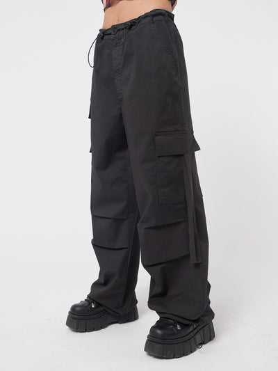 Rheo Black Tech Cargo Pants - Minga London